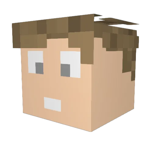 BauerGurkeYT Minecraft avatar head, 3D render