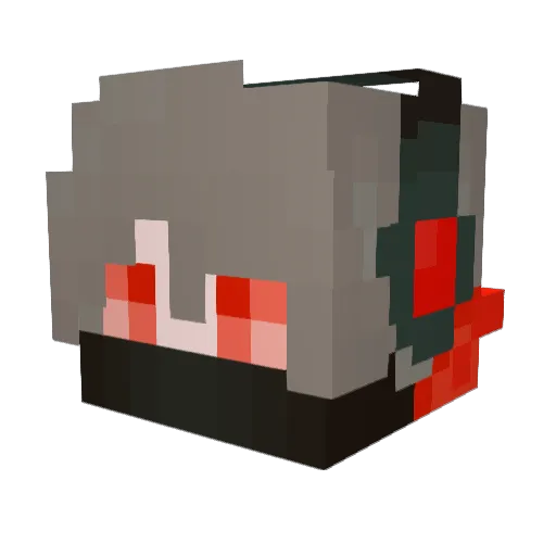 Baughknes Minecraft avatar head, 3D render