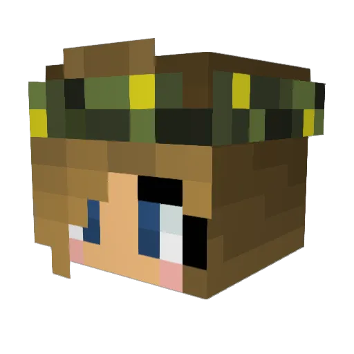 Bauhase48 Minecraft avatar head, 3D render