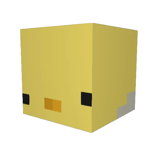 Baulina Minecraft avatar head, 3D render