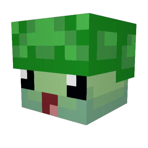 Baulll Minecraft avatar head, 3D render