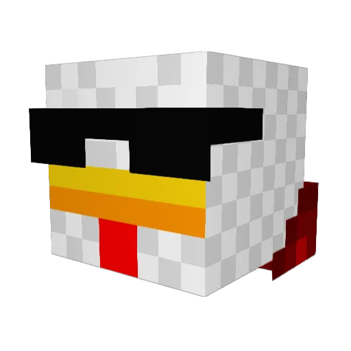 Baum_Geburt Minecraft avatar head, 3D render