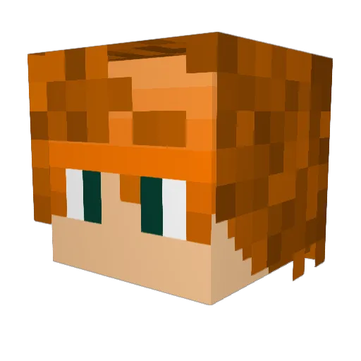 Baum_in_Action Minecraft avatar head, 3D render