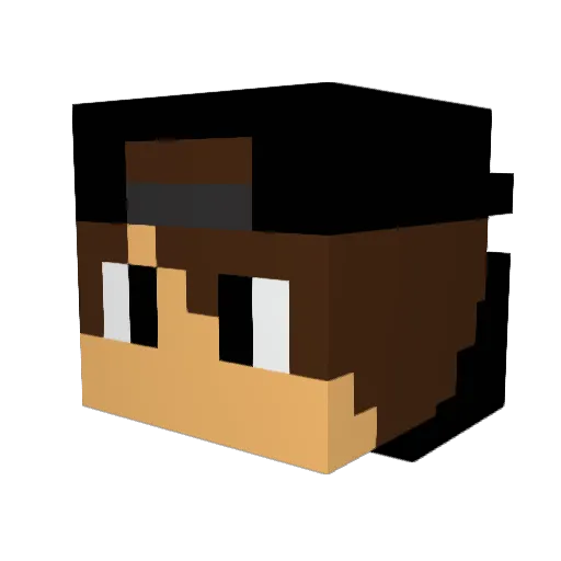Baumaenn Minecraft avatar head, 3D render