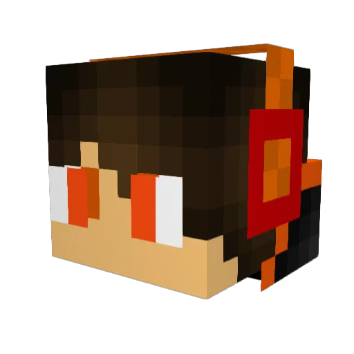 Baumanager Minecraft avatar head, 3D render