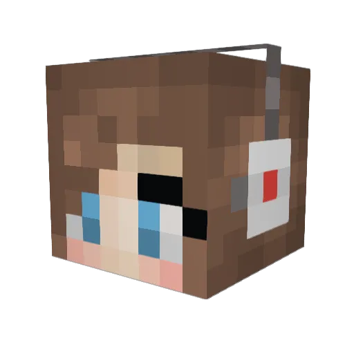 Baund Minecraft avatar head, 3D render