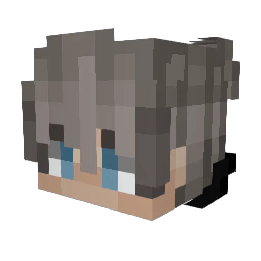 Baunsgaard Minecraft avatar head, 3D render