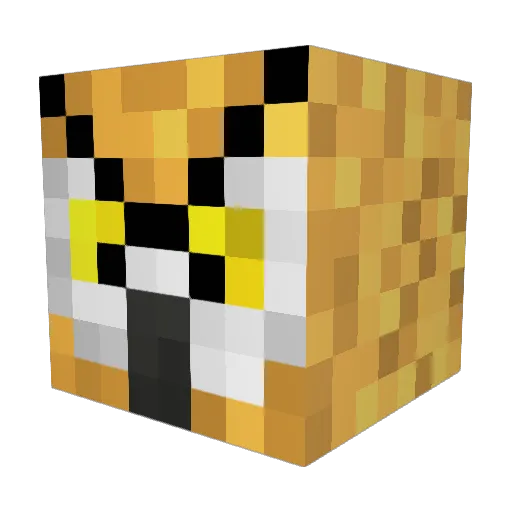 Baurus02 Minecraft avatar head, 3D render