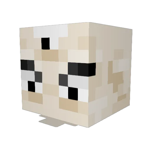 Bautkins Minecraft avatar head, 3D render