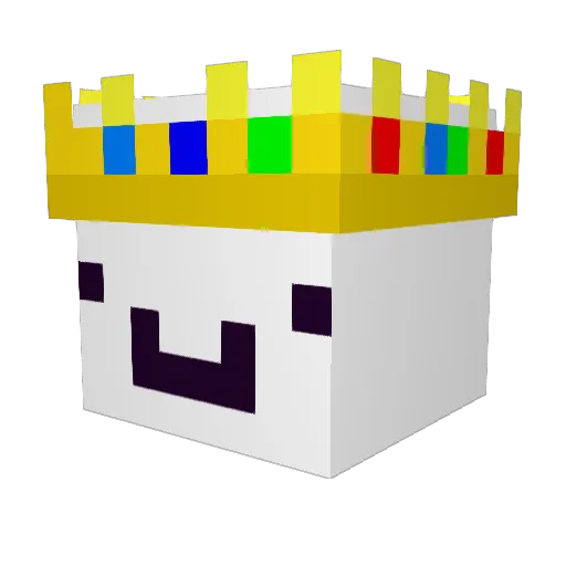 Bavarian12 Minecraft avatar head, 3D render