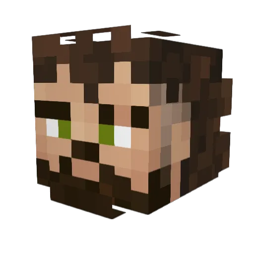 Bawanglonga Minecraft avatar head, 3D render