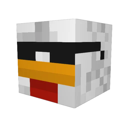Bawk_Bawk_Pdawg Minecraft avatar head, 3D render