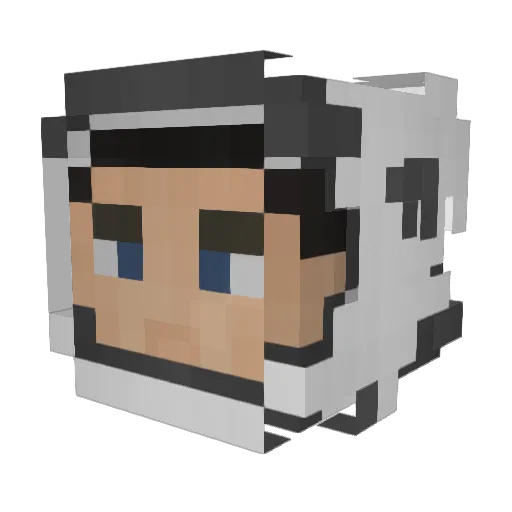 Bawler86 Minecraft avatar head, 3D render