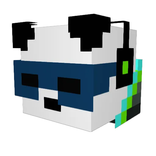 Bawlz Minecraft avatar head, 3D render