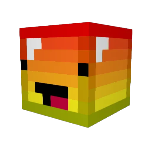 Bawlz_Deep Minecraft avatar head, 3D render