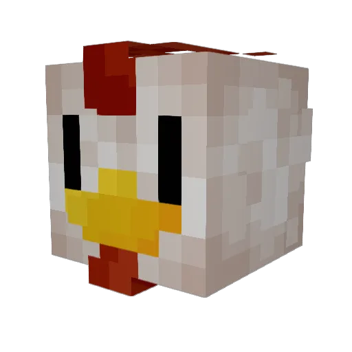 Bawq Minecraft avatar head, 3D render