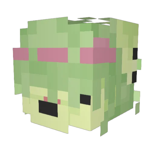 BawserRex Minecraft avatar head, 3D render