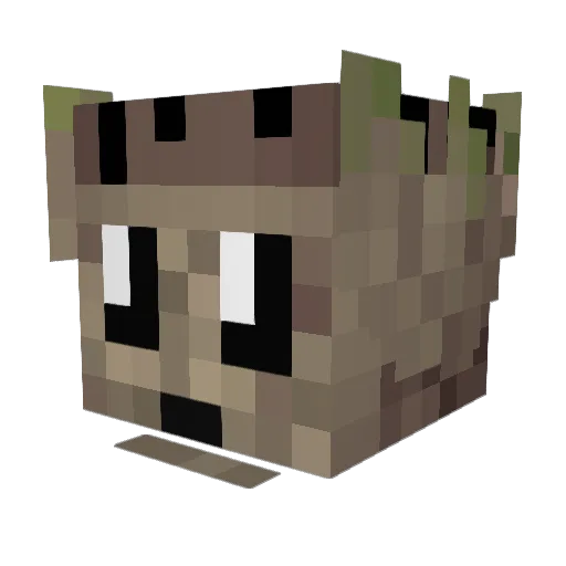Bawzy Minecraft avatar head, 3D render