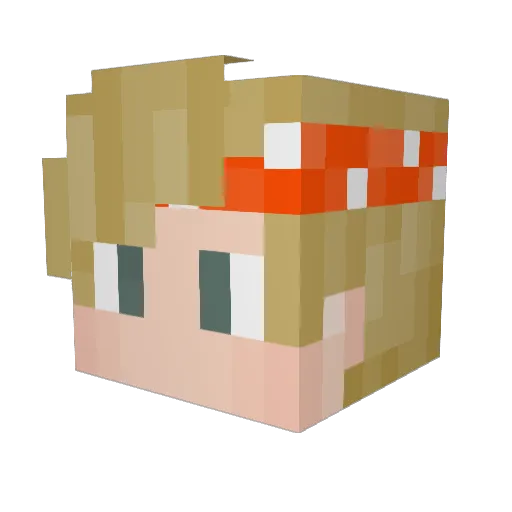 BaxTheG Minecraft avatar head, 3D render