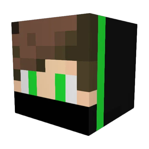 Baxban007 Minecraft avatar head, 3D render