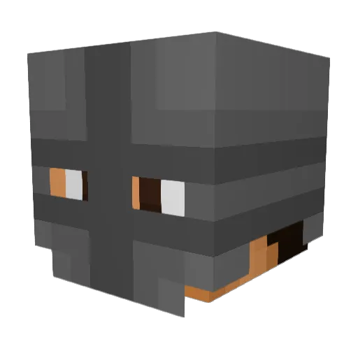 Baxed Minecraft avatar head, 3D render