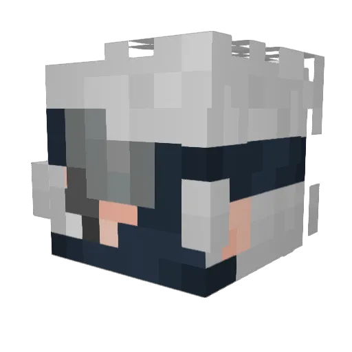 BaxlnBlack Minecraft avatar head, 3D render