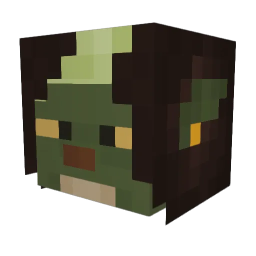 Baxtract Minecraft avatar head, 3D render
