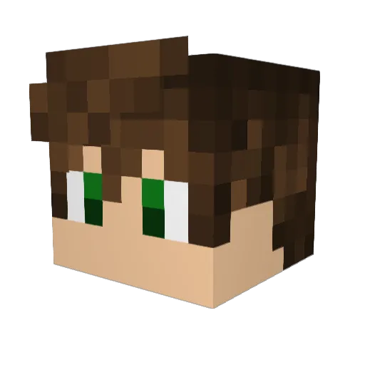 BaxxterMC Minecraft avatar head, 3D render