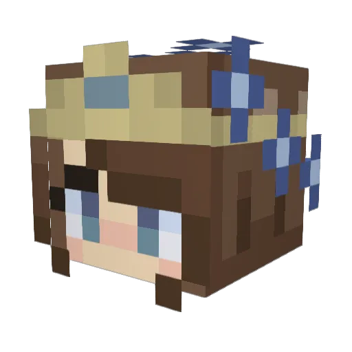 Bay20 Minecraft avatar head, 3D render