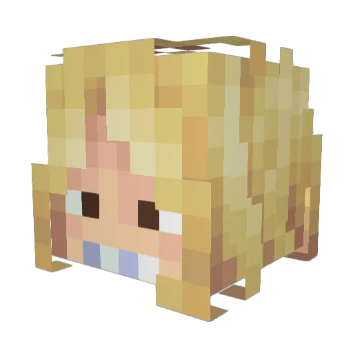 BayArdaaa_00 Minecraft avatar head, 3D render