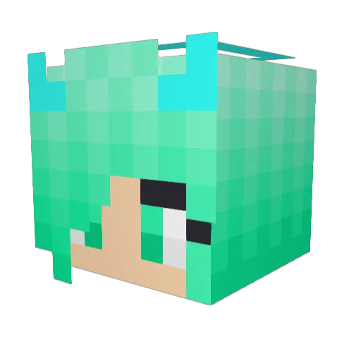 BayMaeWreckya Minecraft avatar head, 3D render