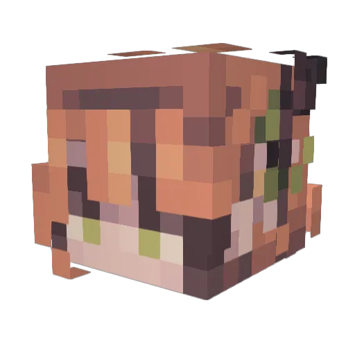 BayQinq Minecraft avatar head, 3D render