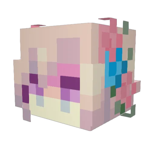 Baybae Minecraft avatar head, 3D render
