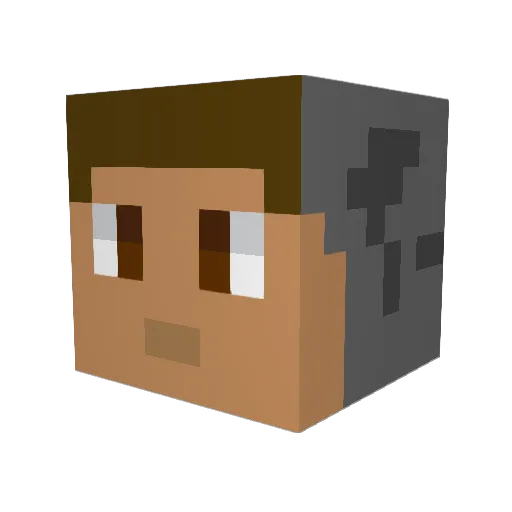 Bayd0un Minecraft avatar head, 3D render