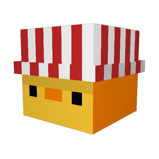 Bayern_3 Minecraft avatar head, 3D render