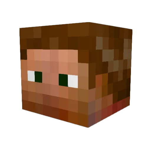 Bayjambri Minecraft avatar head, 3D render