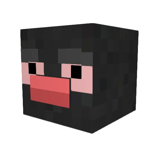 Baylao Minecraft avatar head, 3D render