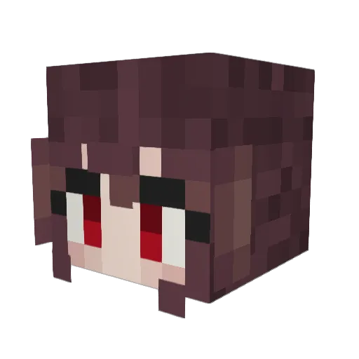 Baylay Minecraft avatar head, 3D render