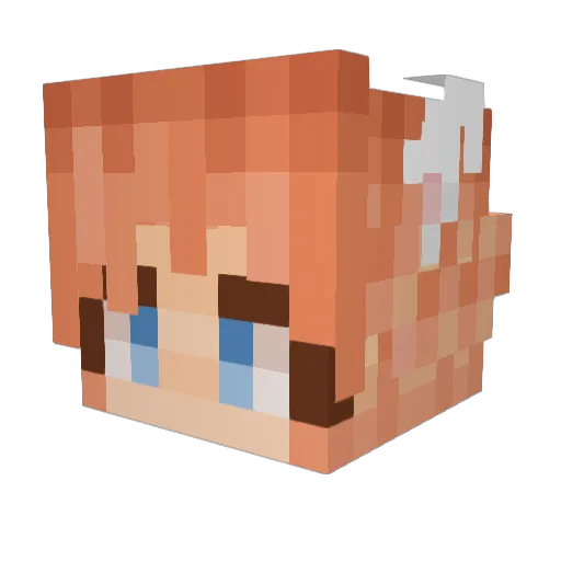 Bayleaforia Minecraft avatar head, 3D render