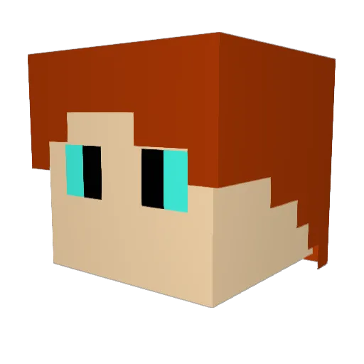 BayleeGirl5 Minecraft avatar head, 3D render
