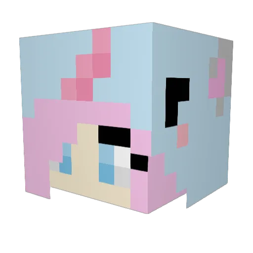 Bayleecraft Minecraft avatar head, 3D render