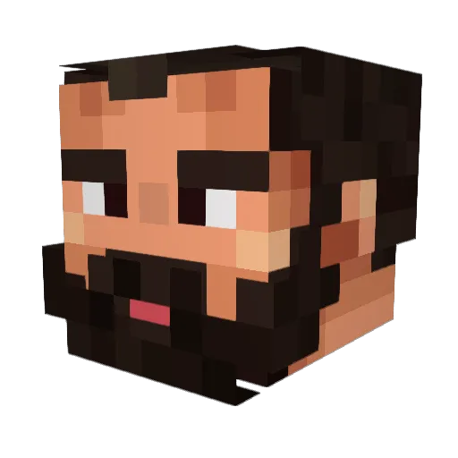 Bayonora Minecraft avatar head, 3D render