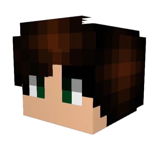 Bayorson Minecraft avatar head, 3D render