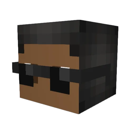 BayronSam Minecraft avatar head, 3D render