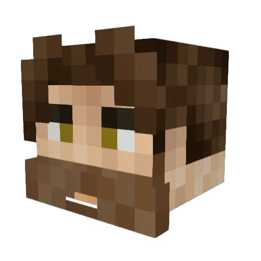 BaysideJonny Minecraft avatar head, 3D render