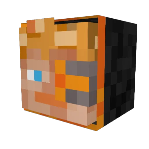 Baystonecoast Minecraft avatar head, 3D render