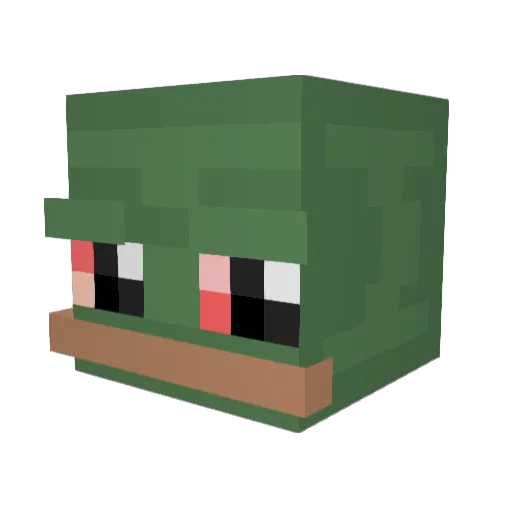 BayuKaH Minecraft avatar head, 3D render