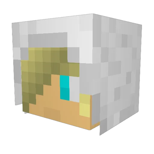 Bayziick Minecraft avatar head, 3D render