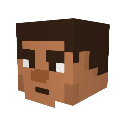 BazLad Minecraft avatar head, 3D render