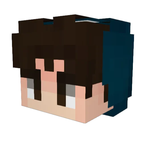 BazaarFlip Minecraft avatar head, 3D render